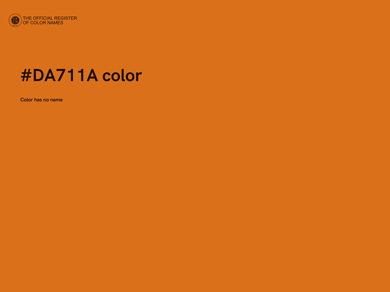 #DA711A color image