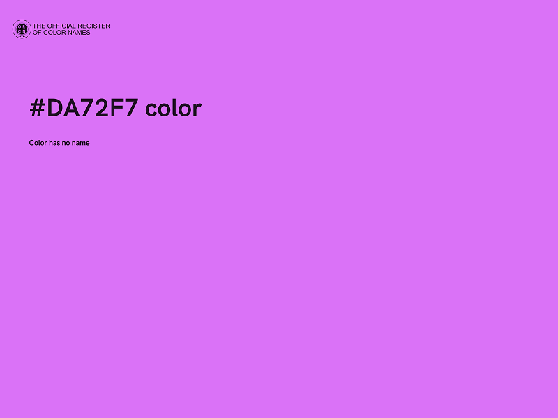 #DA72F7 color image