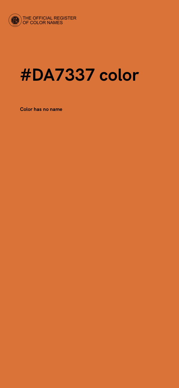 #DA7337 color image