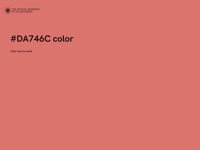 #DA746C color image