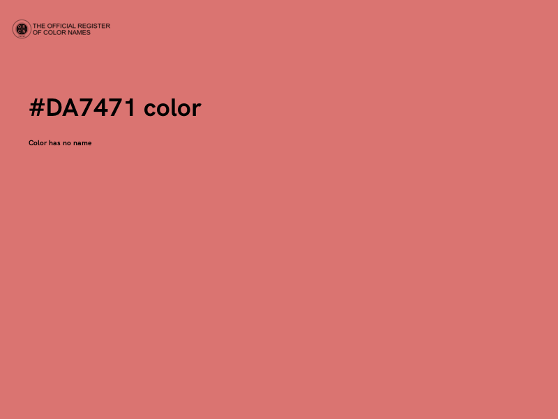 #DA7471 color image