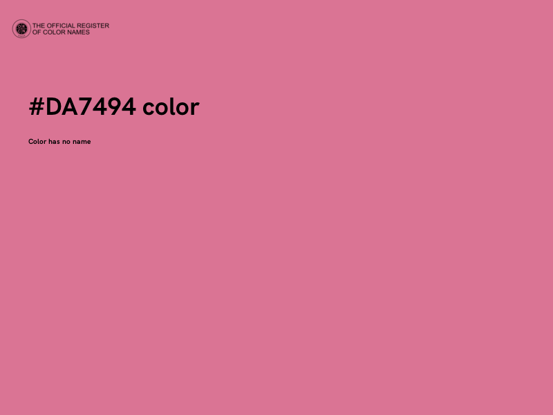 #DA7494 color image