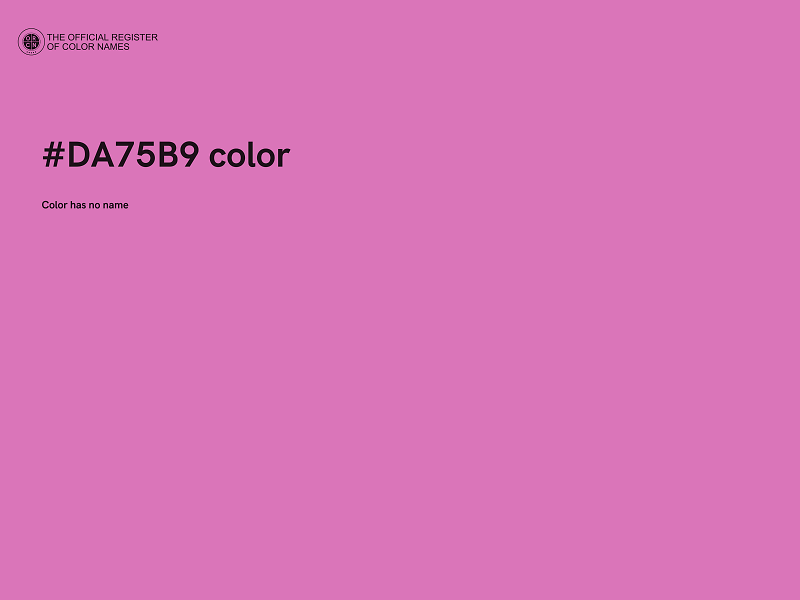 #DA75B9 color image