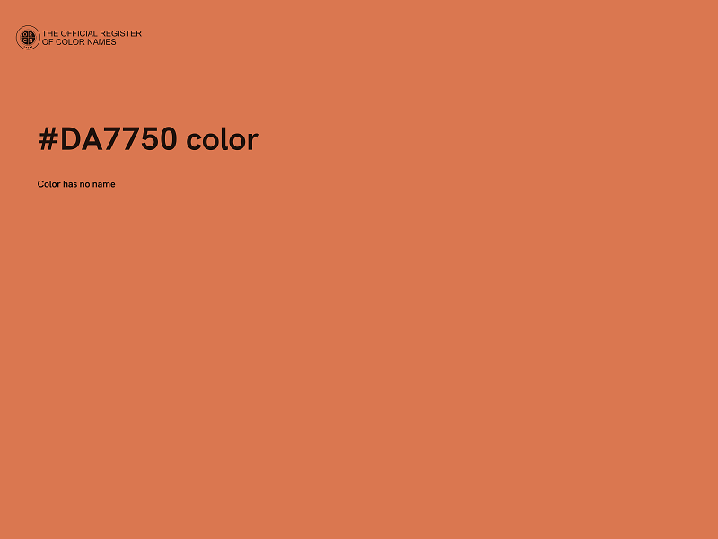 #DA7750 color image