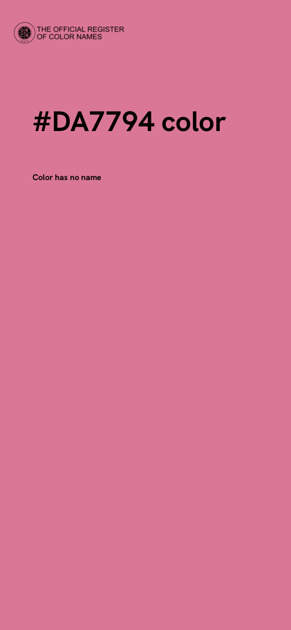 #DA7794 color image