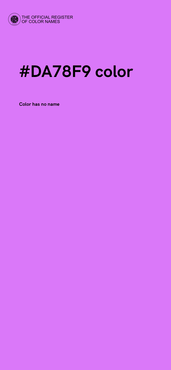 #DA78F9 color image