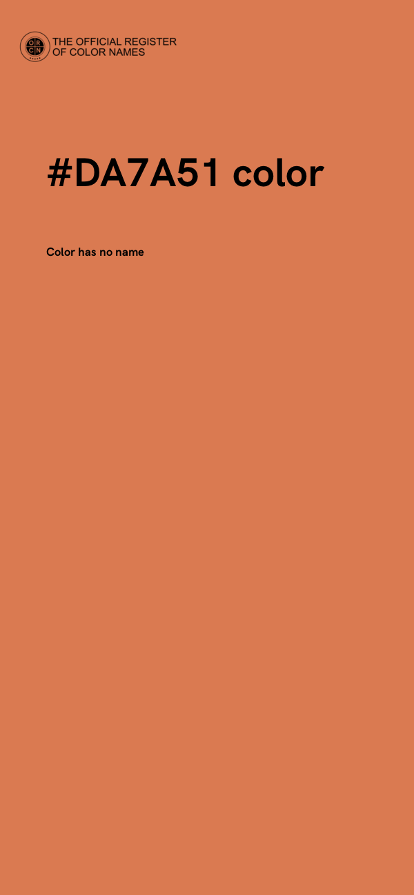 #DA7A51 color image