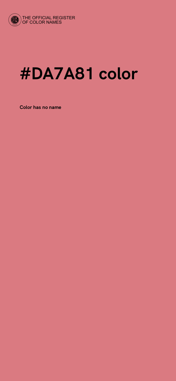 #DA7A81 color image
