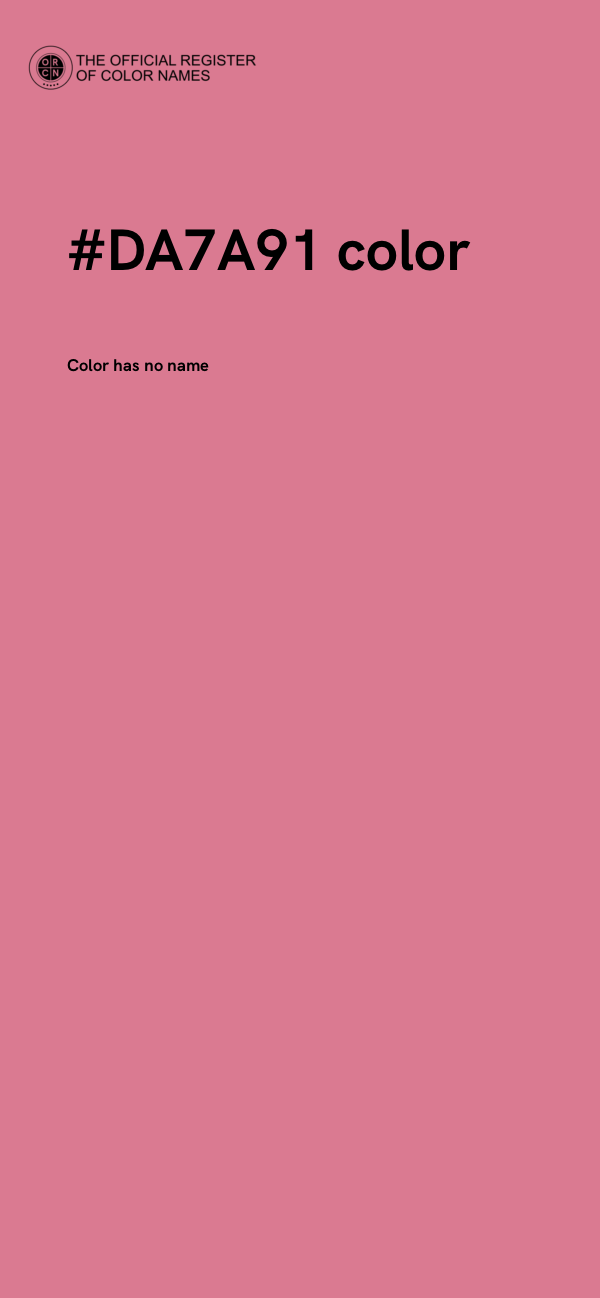 #DA7A91 color image
