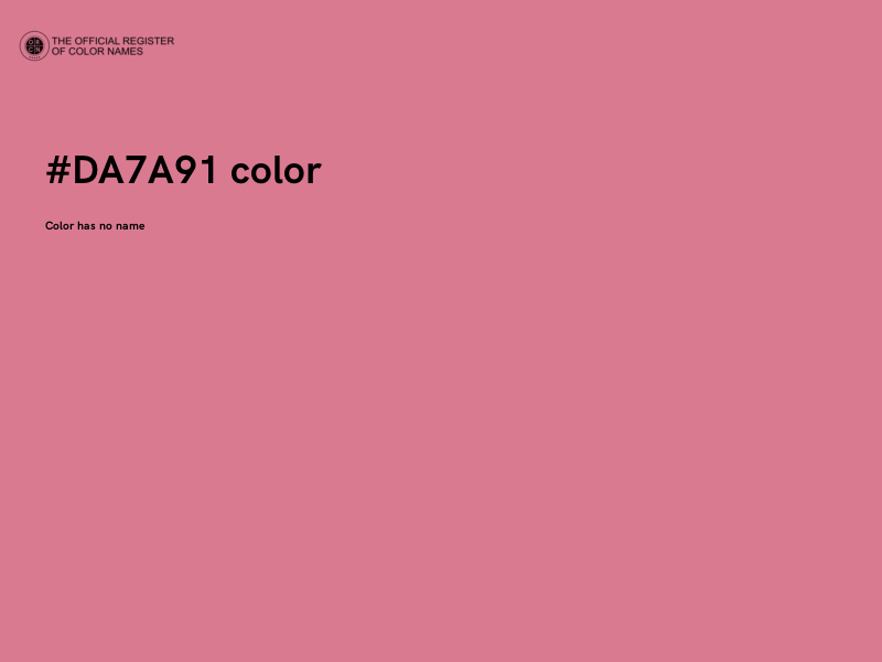 #DA7A91 color image