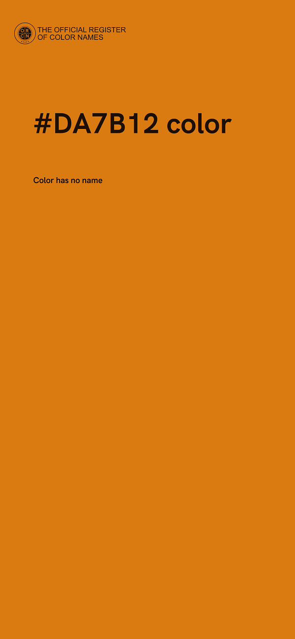 #DA7B12 color image