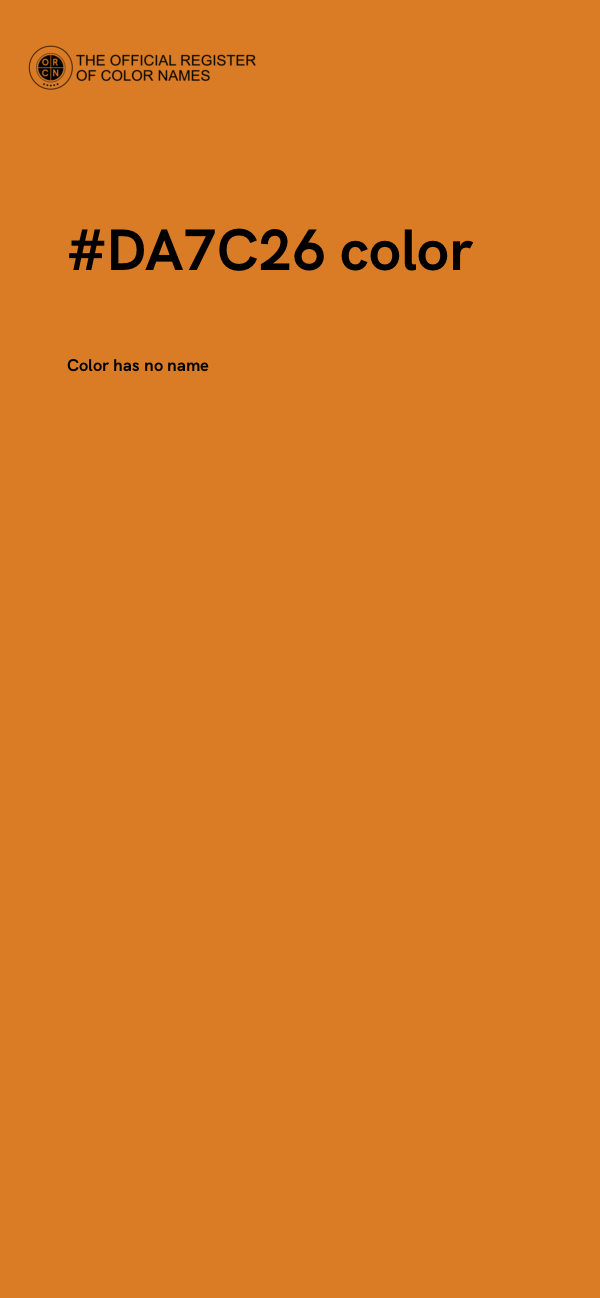 #DA7C26 color image
