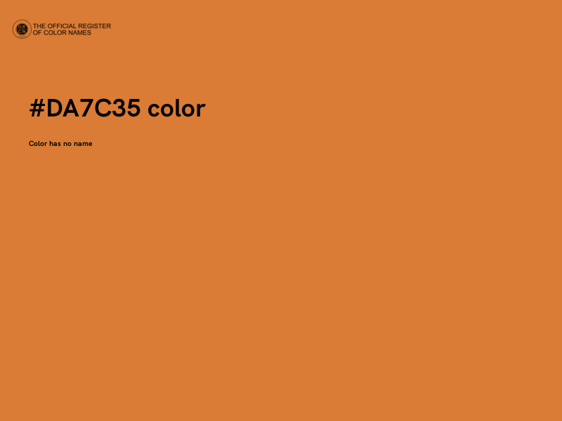 #DA7C35 color image