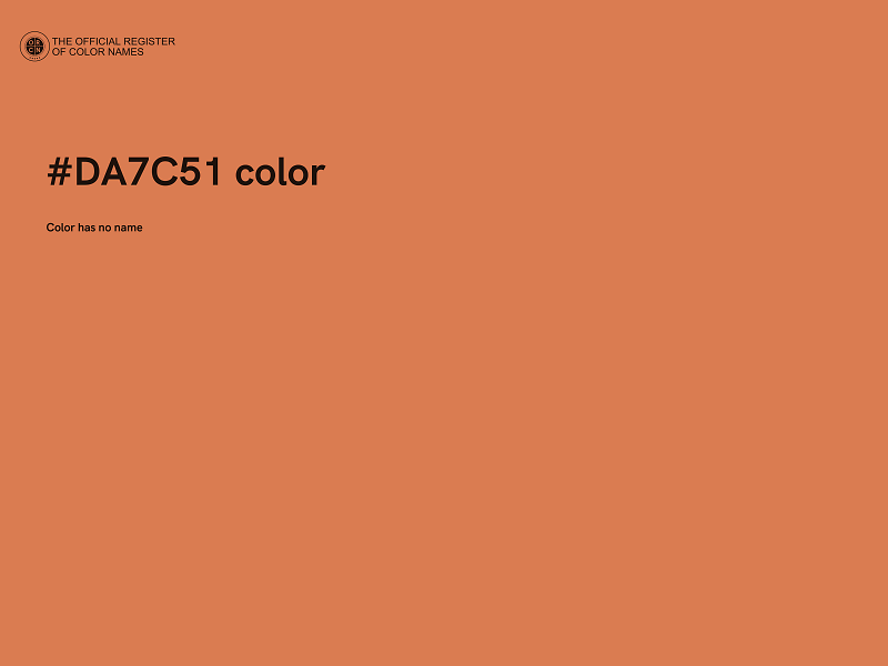 #DA7C51 color image