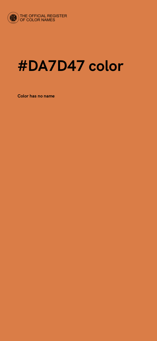 #DA7D47 color image