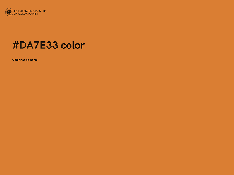 #DA7E33 color image