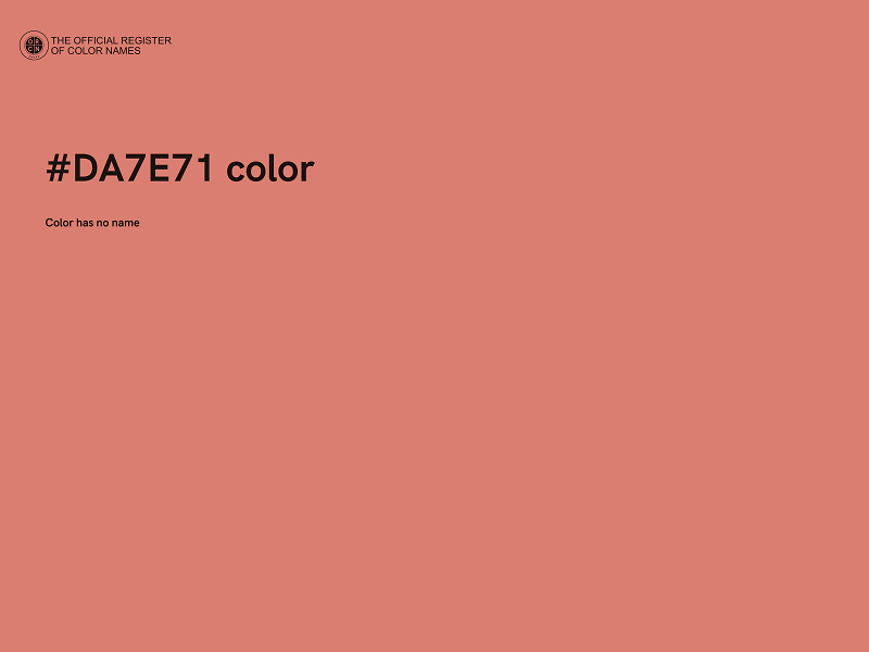 #DA7E71 color image