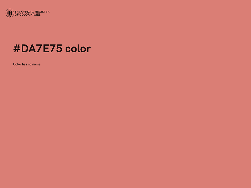#DA7E75 color image