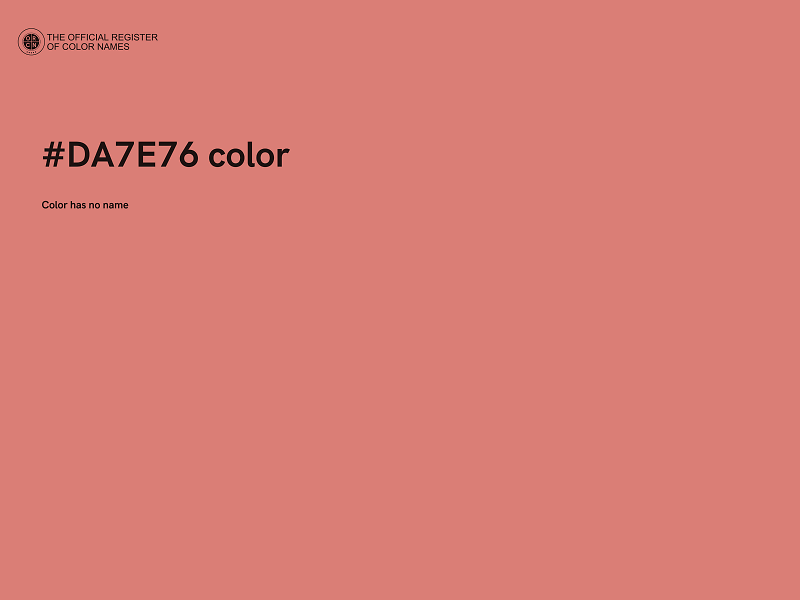 #DA7E76 color image