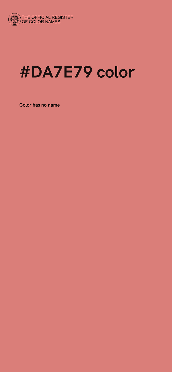 #DA7E79 color image