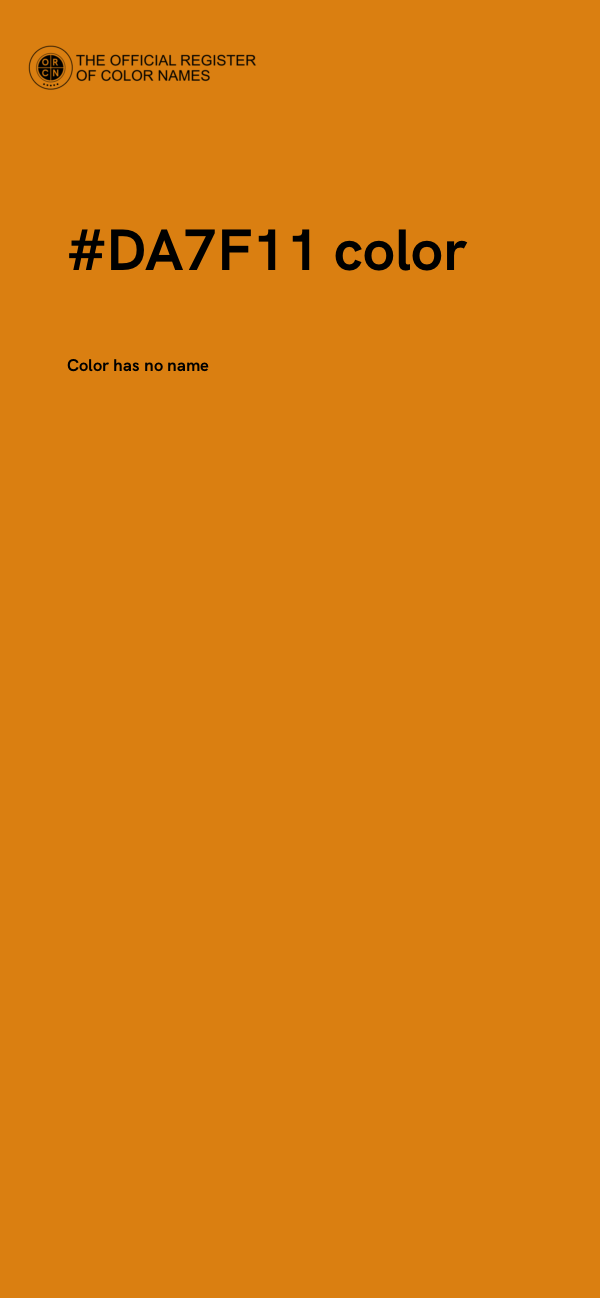 #DA7F11 color image