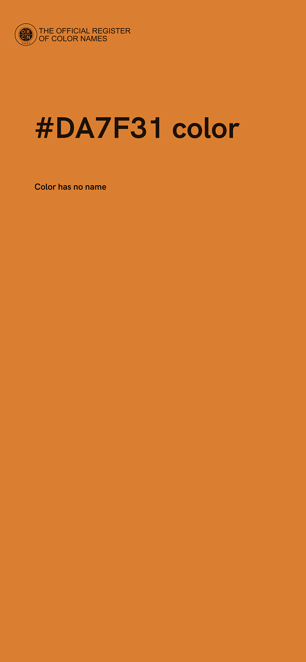 #DA7F31 color image