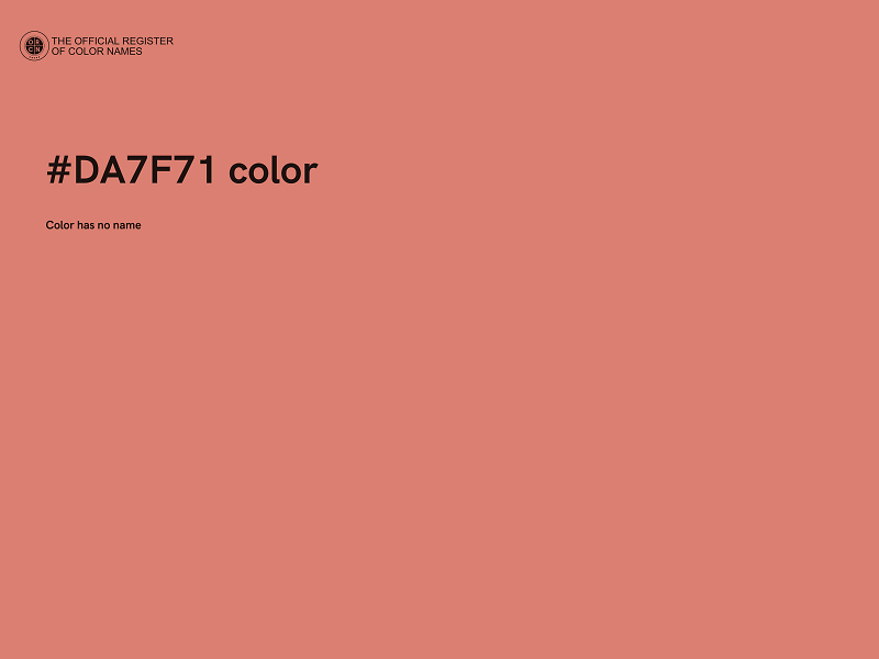 #DA7F71 color image