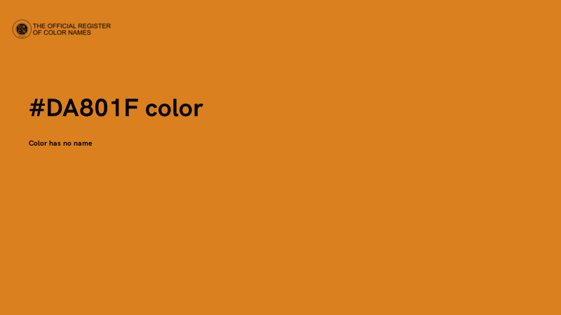#DA801F color image