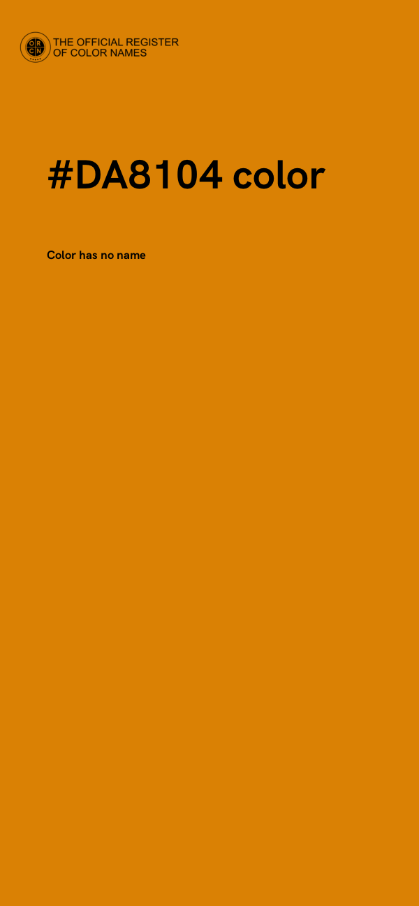 #DA8104 color image