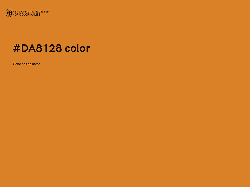 #DA8128 color image