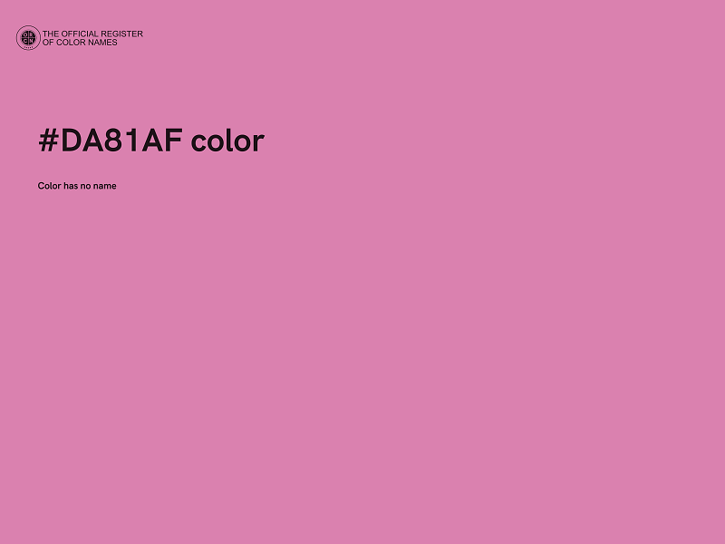 #DA81AF color image