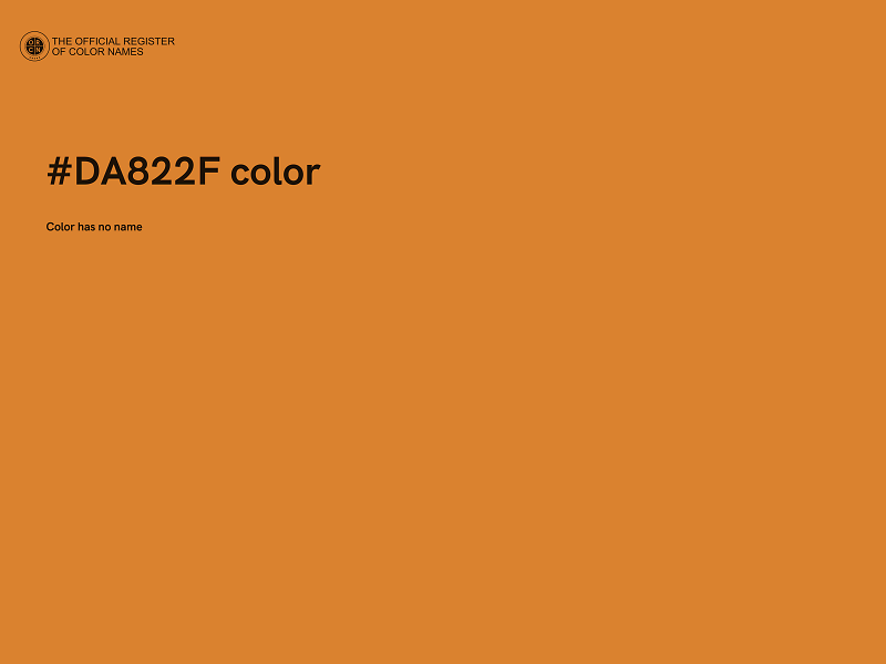 #DA822F color image