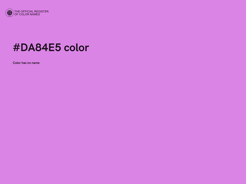 #DA84E5 color image