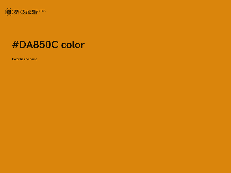 #DA850C color image