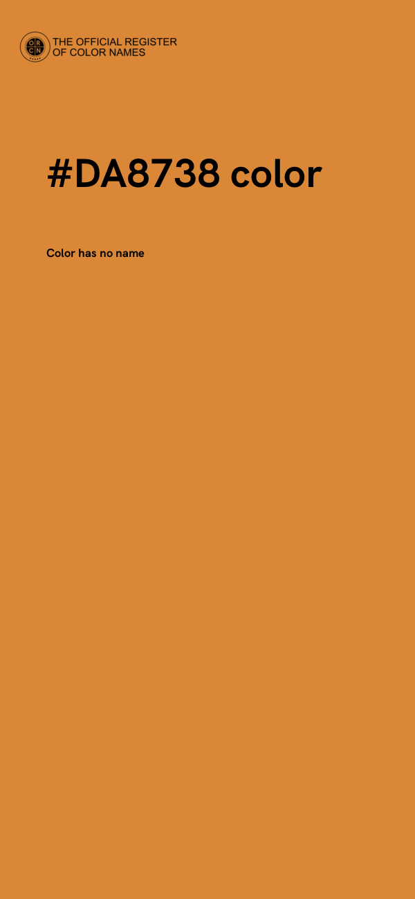 #DA8738 color image