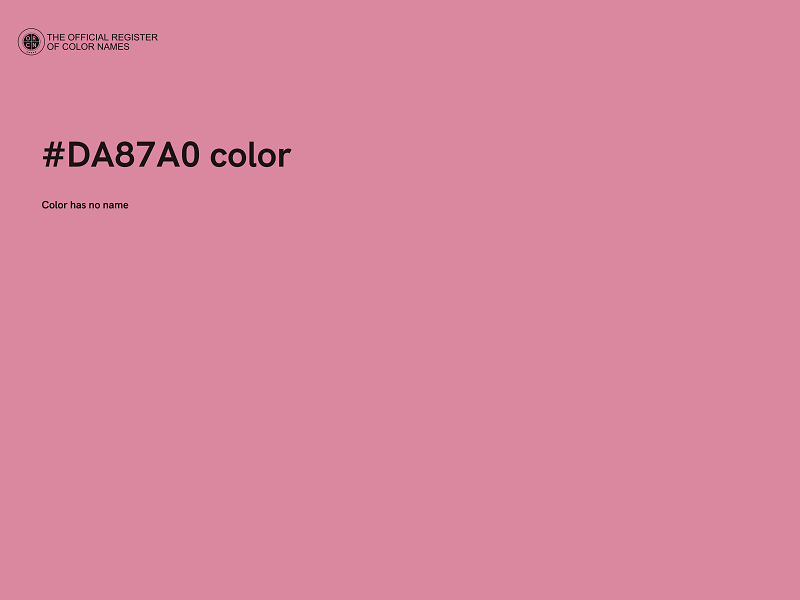 #DA87A0 color image
