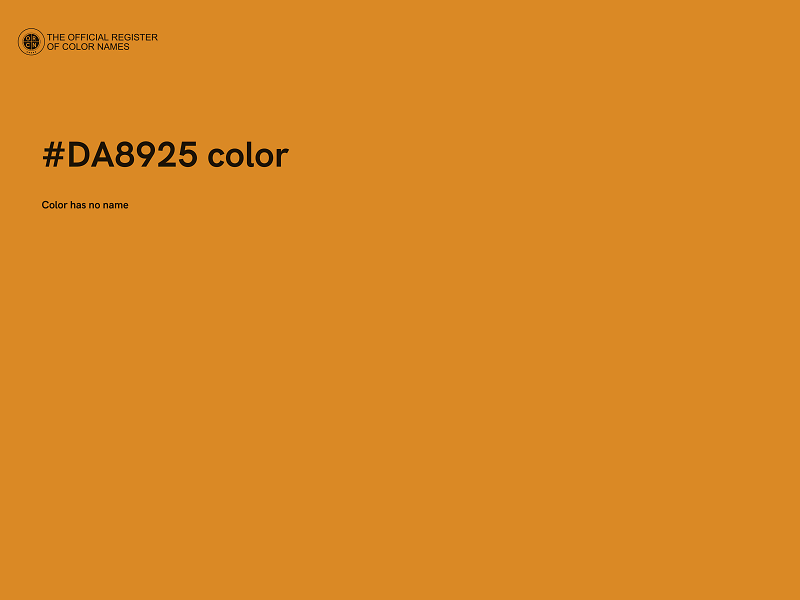 #DA8925 color image