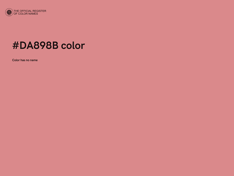 #DA898B color image