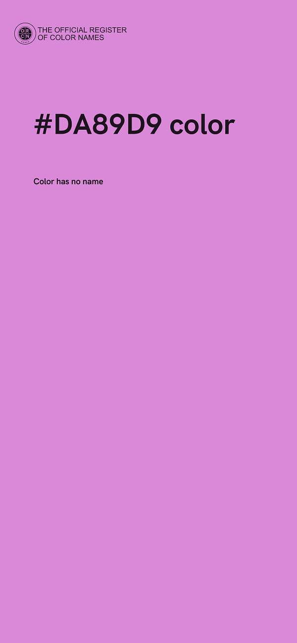 #DA89D9 color image