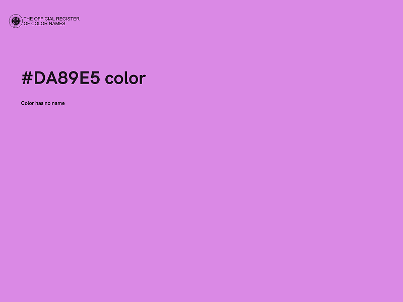 #DA89E5 color image