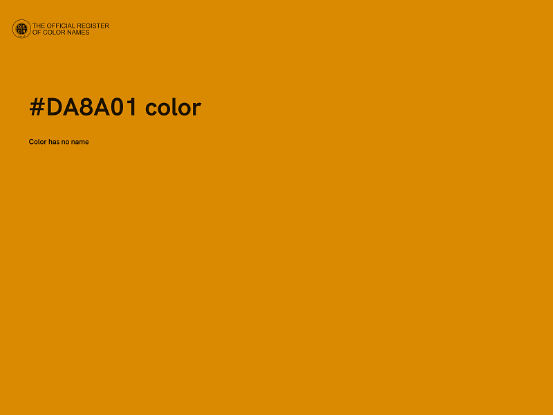 #DA8A01 color image