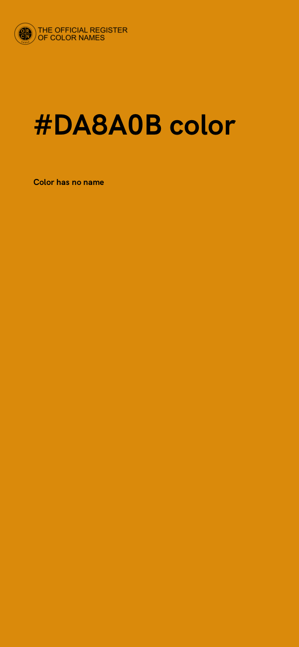 #DA8A0B color image