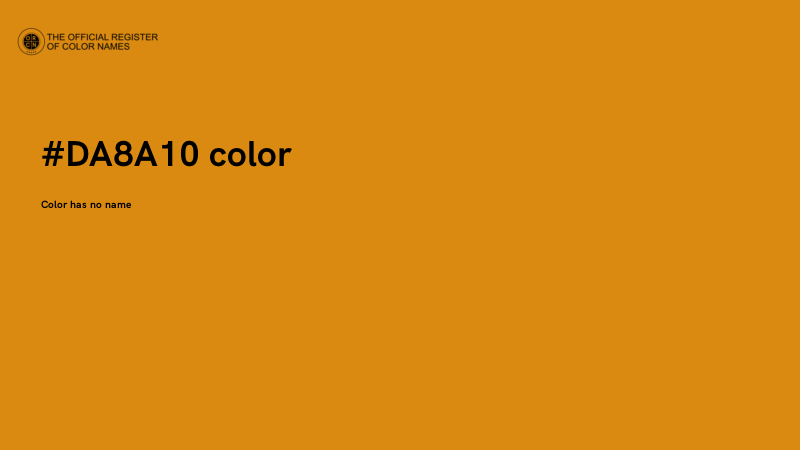 #DA8A10 color image
