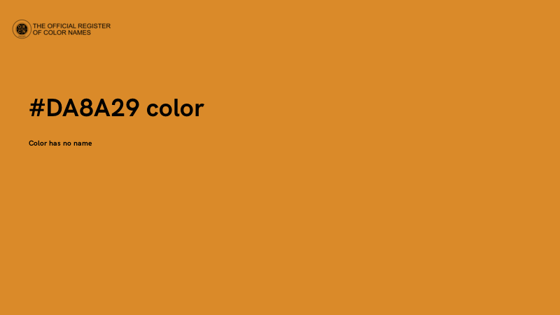 #DA8A29 color image