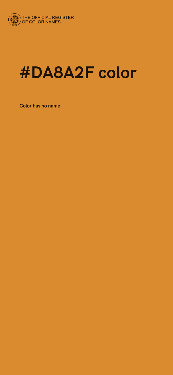 #DA8A2F color image
