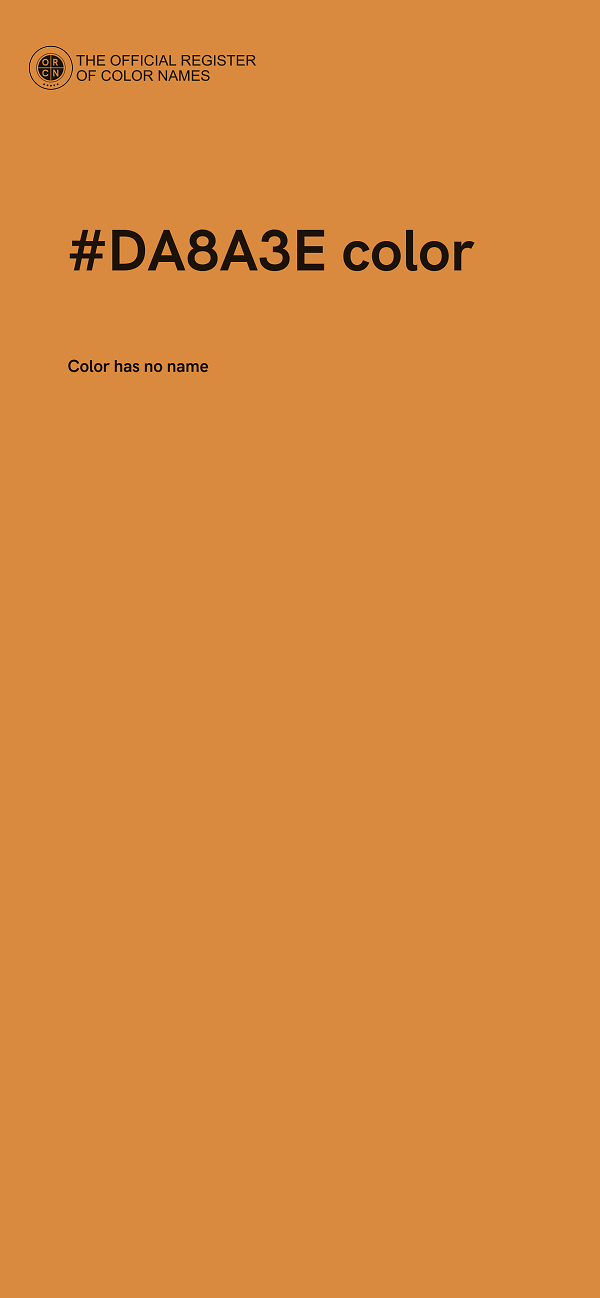 #DA8A3E color image