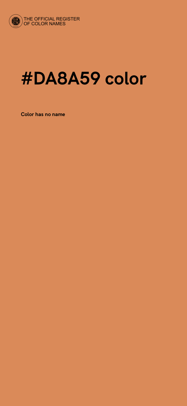 #DA8A59 color image
