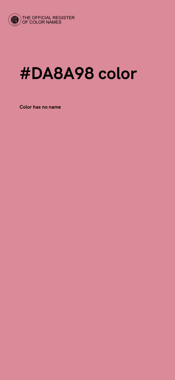 #DA8A98 color image