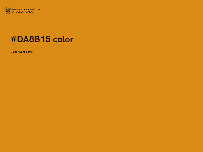 #DA8B15 color image