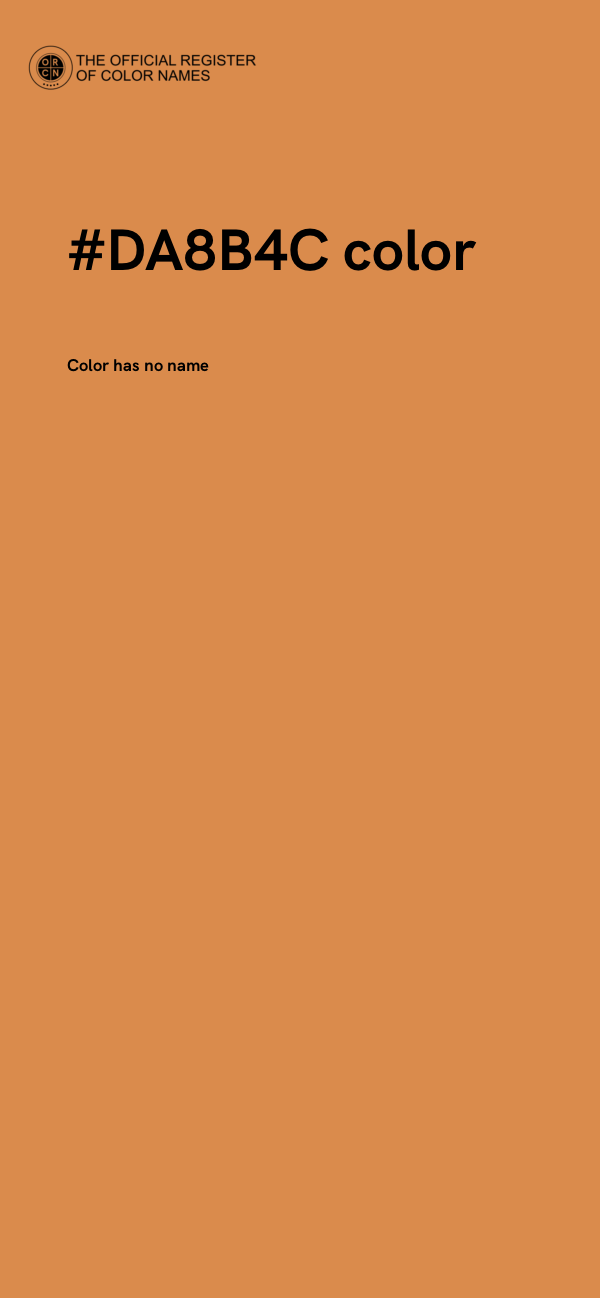 #DA8B4C color image